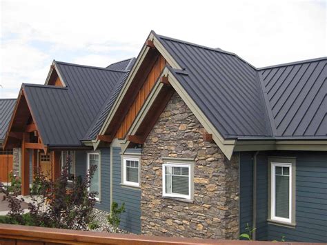 house with 2 colors metal roof|houses with charcoal metal roof.